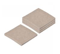 TA-VIGOR Lot de 16 patins autocollants en feutre carrés pour pieds de chaise et de table, anti-rayures, pour sols en bois, stratifié et carrelage - Beige - 85 x 85 mm