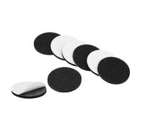 TA-VIGOR Lot de 16 patins autocollants ronds en feutre pour pieds de meubles - 40 mm d'épaisseur - Pour chaises et tables - 3 mm d'épaisseur - Noir