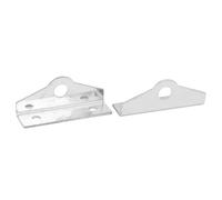 TA-VIGOR Lot de 2 cadenas à œillets en acier inoxydable à 90 degrés avec trou de verrouillage de 7 mm pour portail, abri de jardin, armoire, boîte à outils