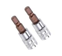 TA-VIGOR Lot de 2 douilles hexagonales, 6,35 mm x llen H5 (5 mm), embouts hexagonaux en acier S2 de qualité supérieure, avec longueur de 38 mm pour liquet ynamométrique, barre