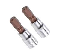 TA-VIGOR Lot de 2 douilles hexagonales, 6,35 mm x H7 (7 mm), embouts hexagonaux en acier S2 de qualité supérieure, 38 mm de longueur pour liquet ynamométrique, barre coulissante,