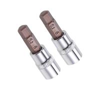 TA-VIGOR Lot de 2 douilles hexagonales, douilles llen H6 (6 mm), embouts hexagonaux en acier S2 de qualité supérieure, longueur de 38 mm pour liquet ynamométrique, barre