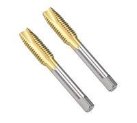 TA-VIGOR Lot de 2 tarauds à pointe hélicoïdale UNC 1/2-13 avec tolérance H2, filetage à droite en acier rapide avec revêtement en titane pour la fabrication de nouveaux filetages et la réparation de