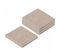 TA-VIGOR Lot de 4 patins autocollants en feutre pour meubles - 43 mm x 43 mm - Protection de sol carrée pour pieds de chaise et de table - Anti-rayures - Beige - Pour sols en bois, stratifié et