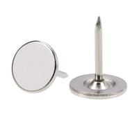 TA-VIGOR Lot de 50 punaises à tête plate résistantes, punaises décoratives pour mur, tableau en liège et tableau d'affichage - punaises pour meubles de 11 mm x 15 mm pour la maison, le bureau et le