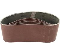 TA-VIGOR Lot de 6 bandes abrasives de 100 mm x 610 mm, grain 800, 10,2 x 61 cm en oxyde d'aluminium pour ponceuse à bande portable, finition du bois, métal, cloison sèche, polissage, papier abrasif