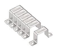 TA-VIGOR Lot de 6 supports en forme de U, 40 x 40 mm en acier inoxydable, supports pour tuyaux en acier inoxydable, supports lourds pour conduits pour barre de fermeture de porte, fixation de tuyau et