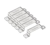 TA-VIGOR Lot de 6 supports en forme de U, 60 mm x 20 mm en acier inoxydable, support en acier inoxydable pour tuyau, supports de conduit robustes pour barre de fermeture de porte, support pour tuyau