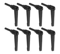 TA-VIGOR Lot de 8 poignées à levier de serrage réglables, M6 x 20 mm, bouton poussoir à cliquet à dégagement rapide, en alliage d'aluminium, boulons à goujons filetés mâles pour machines et