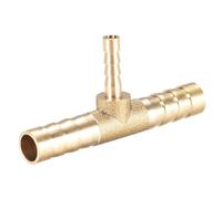 TA-VIGOR Raccord réducteur cannelé en laiton, connecteur répartiteur 3 voies, connecteur de tuyau en forme de T, ID de tuyau 8 mm x 4 mm x 8 mm