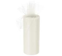 TA-VIGOR Ruban de tulle de 15,2 cm x 22,9 m de long - Beige | Rouleau de ruban en tulle pour emballage cadeau, tutu, nœuds, Noël, mariage, fête et loisirs créatifs