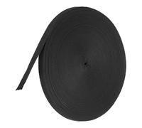 TA-VIGOR Ruban en coton sergé 10 mm 45,2 m de long pour couture, emballage cadeau, loisirs créatifs, noir