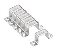TA-VIGOR Support de connexion en U, 32 x 37 mm, acier inoxydable 304, pour porte fermée, lot de 6