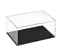 TA-VIGOR Vitrine D'Exposition en Acrylique Clair 30 x 20 x 15cm - Boîte De Présentation À Monter avec Socle Noir - Protection Anti-Poussière pour Figurines, Jouets Et Rangement Domicile Storage