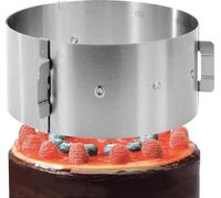 Taartring réglable Haut 10cm Acier inoxydable - Anneau de cuisson Moule à tarte indéformable avec verrouillage Anneau de tarte