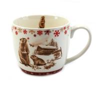 Tabac du Bassigny Tasse Déjeuner en Porcelaine - Marmottes Bianca 380 ml
