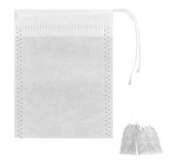 Tabanzhe Lot de 50 sacs jetables en maille avec cordon de serrage pour cuisine, infuser du vin à base de plantes, filtrer le thé et le café, loisirs créatifs, stockage des épices, cadeaux de fête,