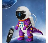 TABKSOLA Galaxy Projecteur avec astronaute dinosaure, 8 modes d'éclairage, minuterie et télécommande, idéal pour plafond de chambre à coucher, cadeau parfait pour enfants et adultes (violet)