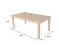 Table 180cm En Teck Java Marron