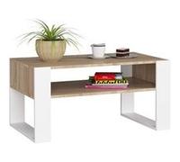 Table à café AKORD table basse DOMI Chêne Sonoma 92 cm couleur Blanc 92x53x45 cm Chêne Sonoma / Blanc