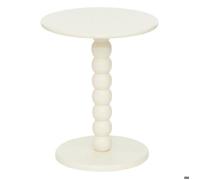 Table à café Chamlo blanc ivoire D38cm - Atmosphera Créateur d'intérieur