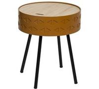 Atmosphera – Table d'appoint coffre Shiro – Jaune moutarde