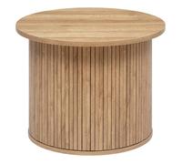 Table à café ""Colva"" en placage effet bois D60cm - Atmosphera Créateur d'intérieur