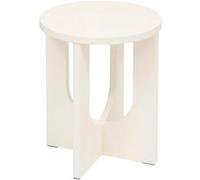 Atmosphera Table d'appoint Bloom ronde D40 x H50,5 cm piètement croisé design contemporain Ivoire