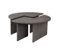Table basse Moira gris béton 90 x 90 x h41cm