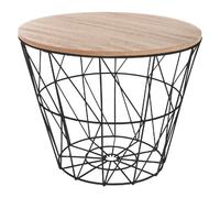 Table à café filaire Kumi - Diam. 38 cm - Noir