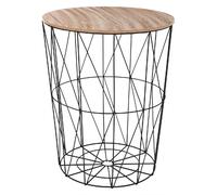 Table à café filaire Kumi - Diam. 47 cm - Noir