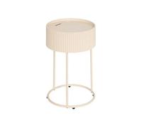 Table à café Juna D33 cm beige Atmosphera