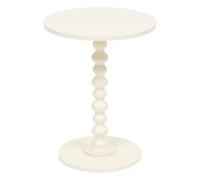 Atmosphera - Table à café ronde en bois ALIX - Ivoire - Alix Ivoire G