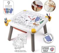 Table à Dessin Enfant Smoby, Feutre Effaçable, 2 Feuilles Coloriage, 9 Accessoires, Dès 3 Ans