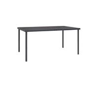 vidaXL Table à manger d'extérieur Anthracite 150x90x74 cm Acier