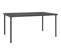 vidaXL Table à manger d'extérieur Anthracite 150x90x74 cm Acier