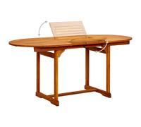 Table à dîner de jardin (120-170)x80x75 cm Bois d'acacia massif
