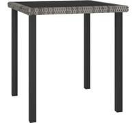 Table à dîner de jardin Gris 70x70x73 cm Résine tressée