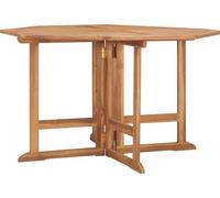 Table à dîner de jardin pliable 110x110x75 cm Teck massif