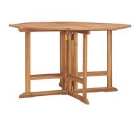 vidaXL Table de jardin pliante 110x110x75 cm bois massif teck