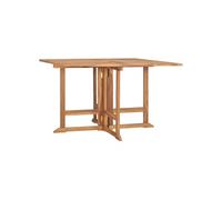 vidaXL Table de jardin pliante 110x110x75 cm bois massif teck