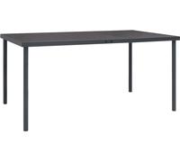 Table à dîner d'extérieur Anthracite 150x90x74 cm Acier