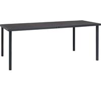 Table à dîner d'extérieur Anthracite 190x90x74 cm Acier