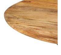Table à dîner - FAFEICY - FA001 - Ø110 cm - Bois de manguier massif - Acier enduit de poudre