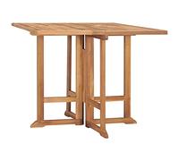 vidaXL Table de jardin pliante 90x90x75 cm en teck massif