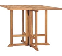 Table à dîner pliable de jardin Ø90x75 cm Bois de teck solide
