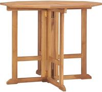 Table à dîner pliable de jardin Ø90x75 cm Bois de teck solide