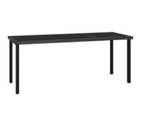 vidaXL Table de jardin en Poly rotin noire 180x70x73 cm