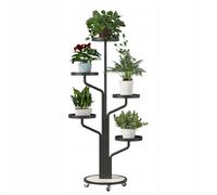 Table à fleurs, étagère, support à fleurs en métal rond sur roues sz38cz.