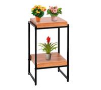 Table À Fleurs Hwc-K71, Étagère À Fleurs Table D'appoint Étagère À Plantes, Certifiée Mvg Mdf Métal Naturel, 61cm Marron